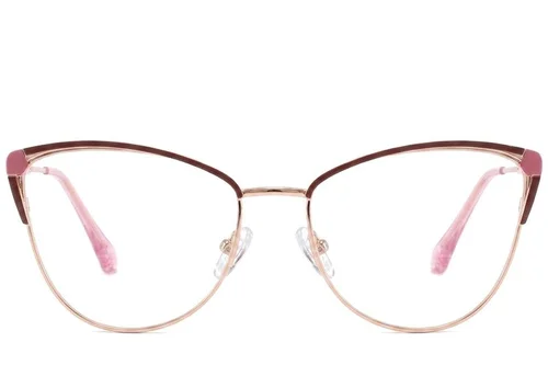 Lunettes papillon roses en métal #BS2425-0575