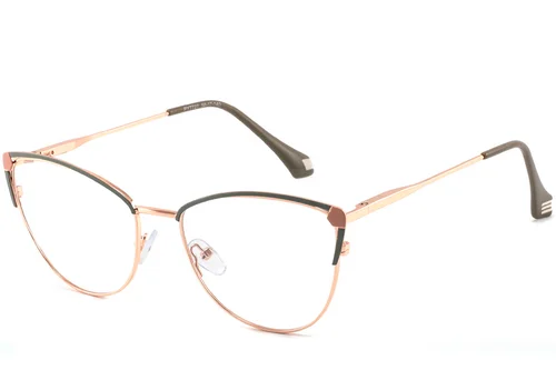 Lunettes papillon en métal gris #BS2425-0576