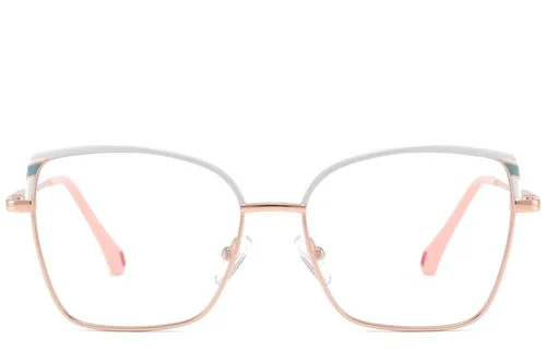 Lunettes papillon en métal blanc #BS2425-0577