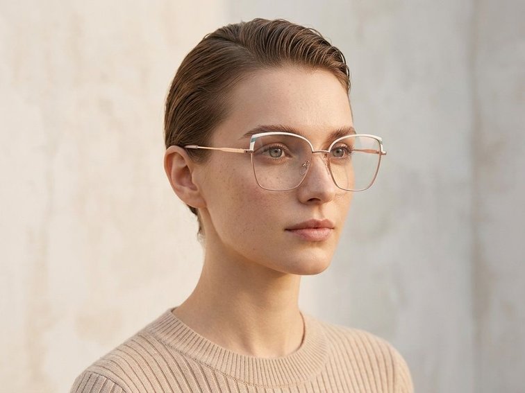 Butterfly White Metal Glasses #BS2425-0577