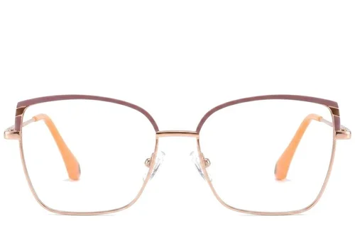 Lunettes papillon en métal rouge #BS2425-0579