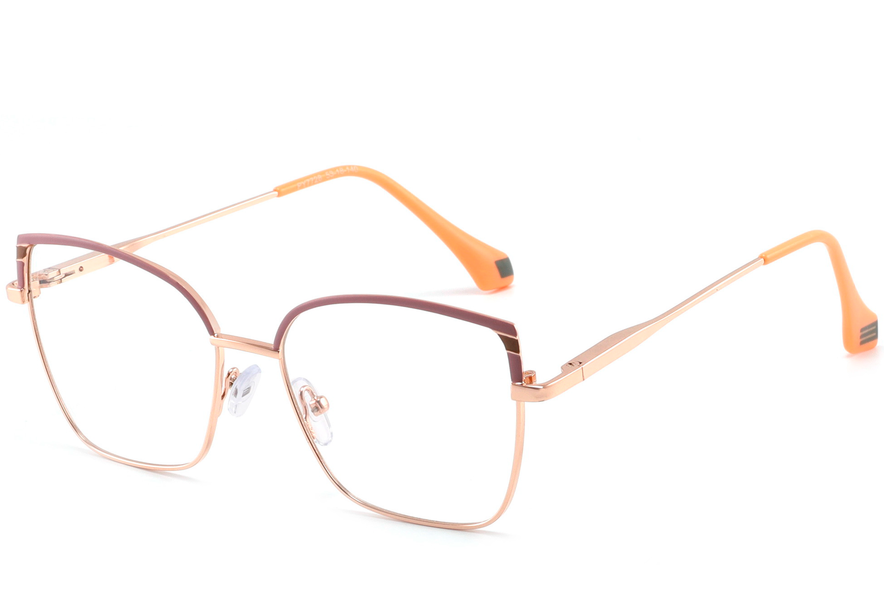 Lunettes papillon en métal rouge #BS2425-0579