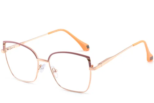 Lunettes papillon en métal rouge #BS2425-0579