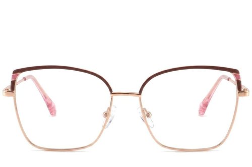 Lunettes papillon en métal rose #BS2425-0580