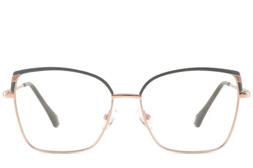 Lunettes papillon en métal gris #BS2425-0581