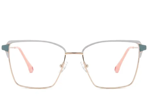 Lunettes papillon en métal blanc #BS2425-0582