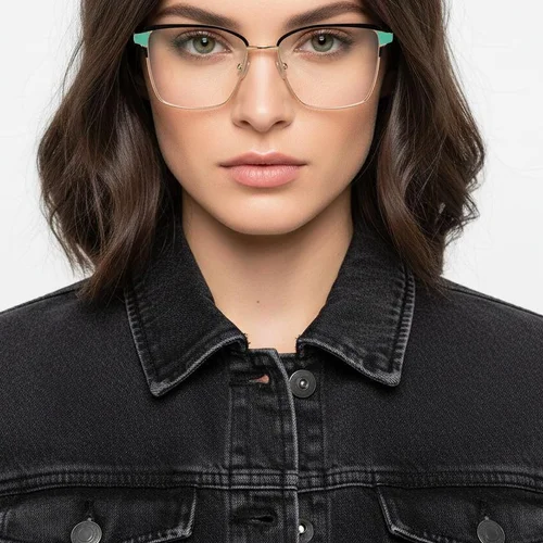 Lunettes papillon en métal noir #BS2425-0583
