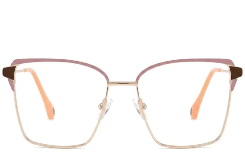 Lunettes papillon en métal rouge #BS2425-0584