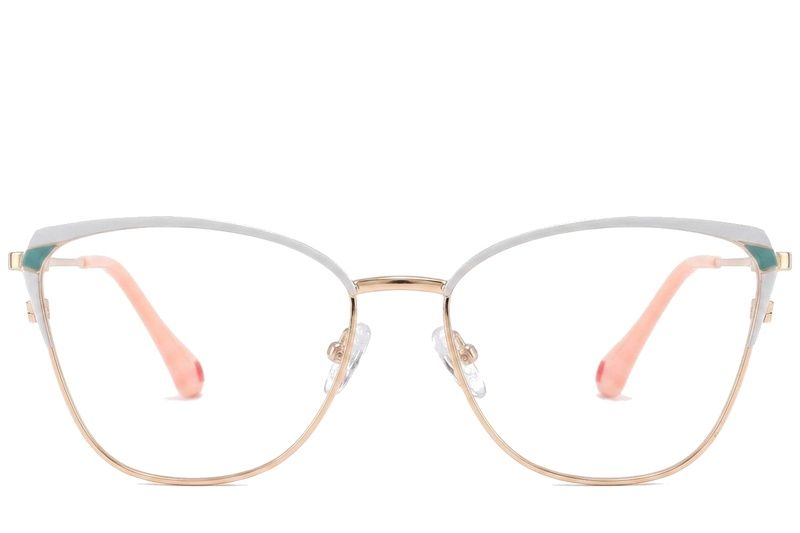 Butterfly White Metal Glasses #BS2425-0587