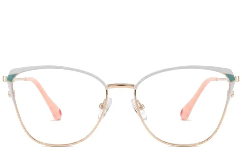 Lunettes papillon en métal blanc #BS2425-0587