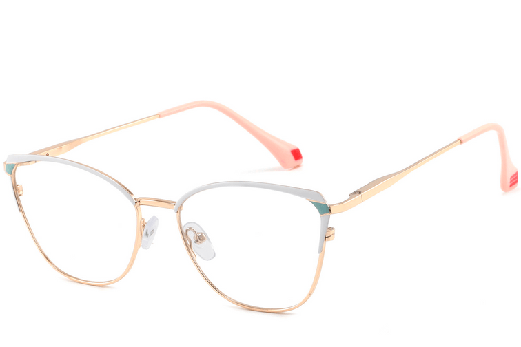 Butterfly White Metal Glasses #BS2425-0587