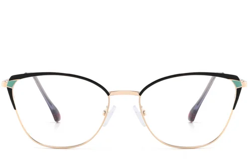 Lunettes papillon en métal noir #BS2425-0588