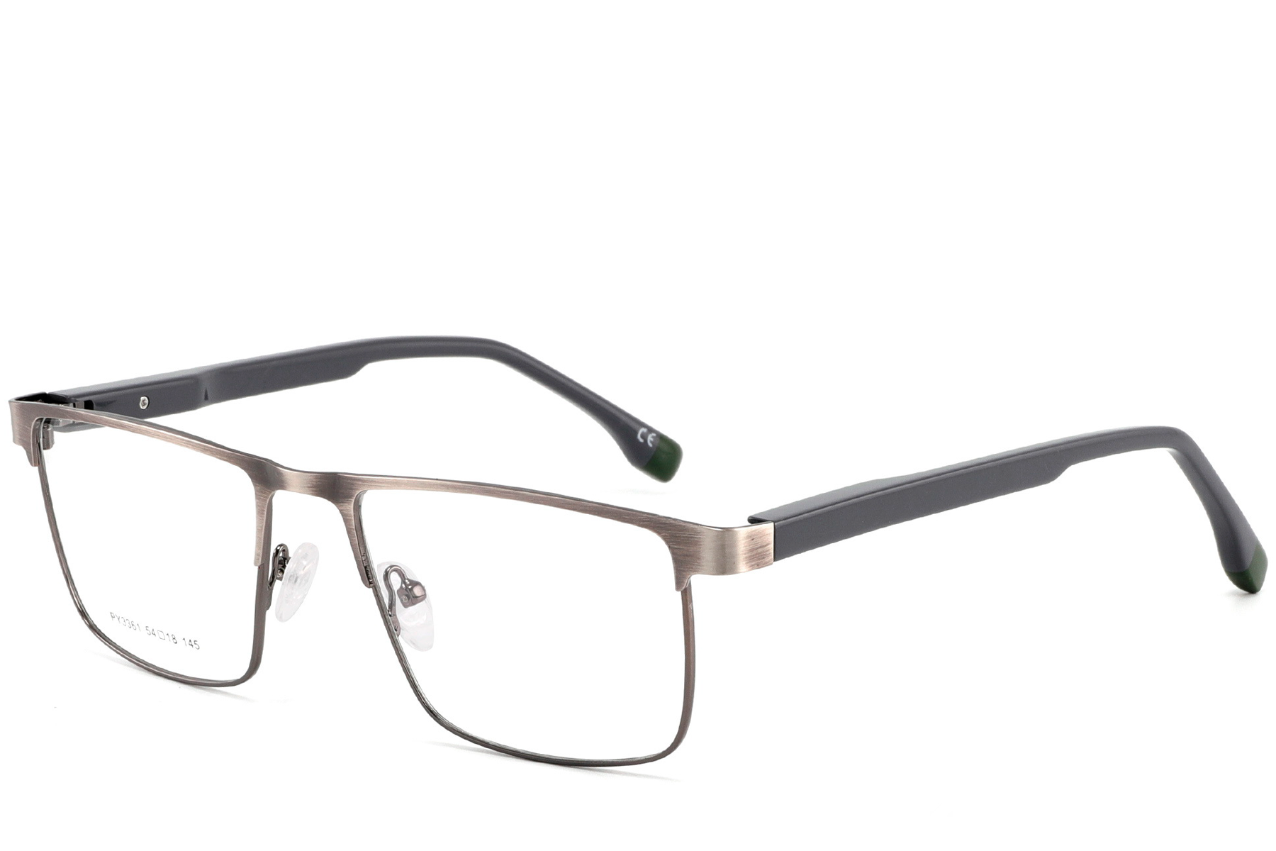 Rectangular Silver Metal Glasses #BS2425-0592