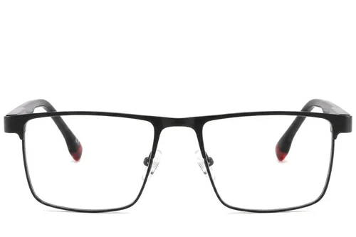 Lunettes rectangulaires en métal noir #BS2425-0593