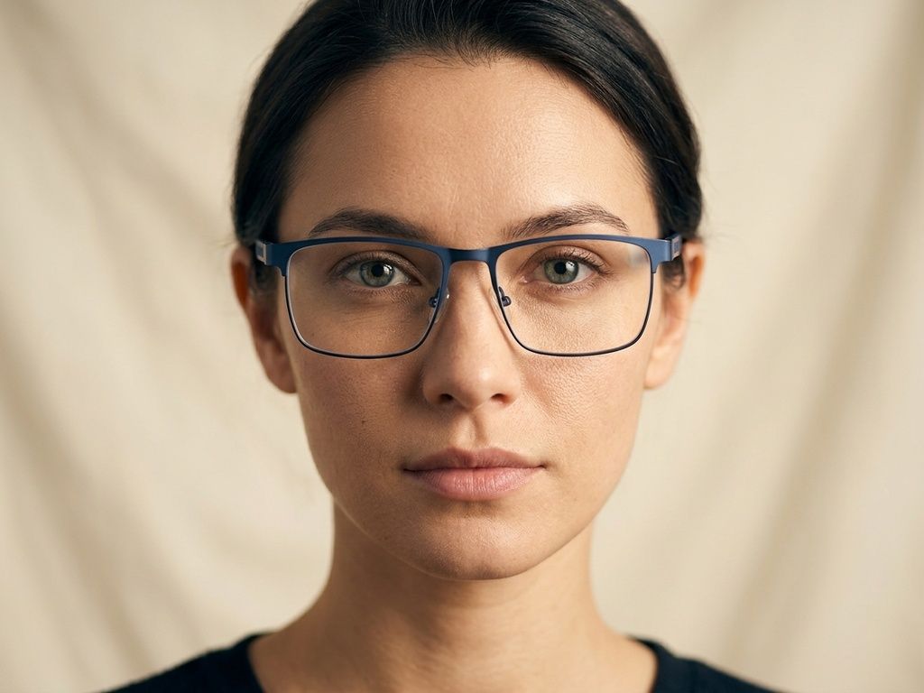 Rectangular Black Metal Glasses #BS2425-0595