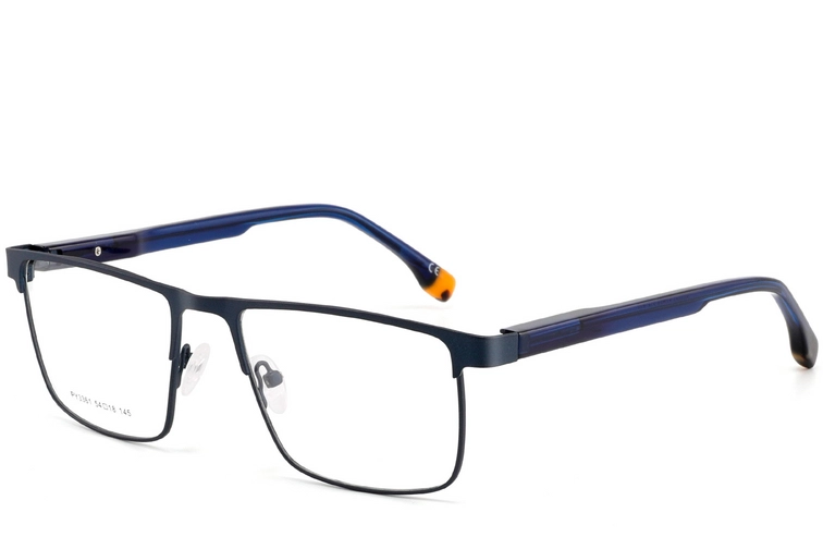 Rectangular Black Metal Glasses #BS2425-0595