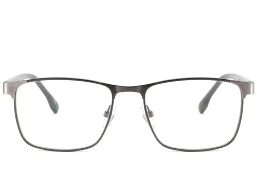 Lunettes rectangulaires en métal argenté #BS2425-0597