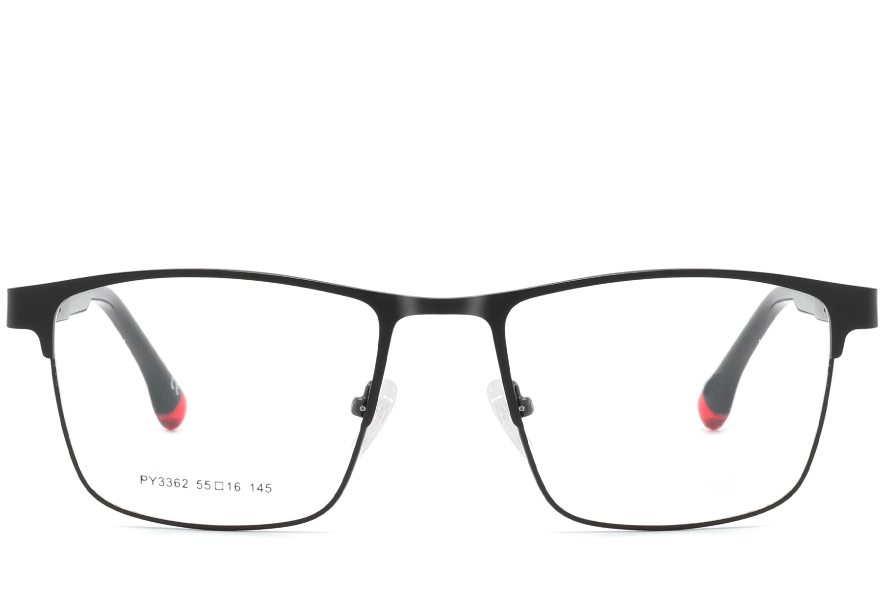 Rectangular Black Metal Glasses #BS2425-0598
