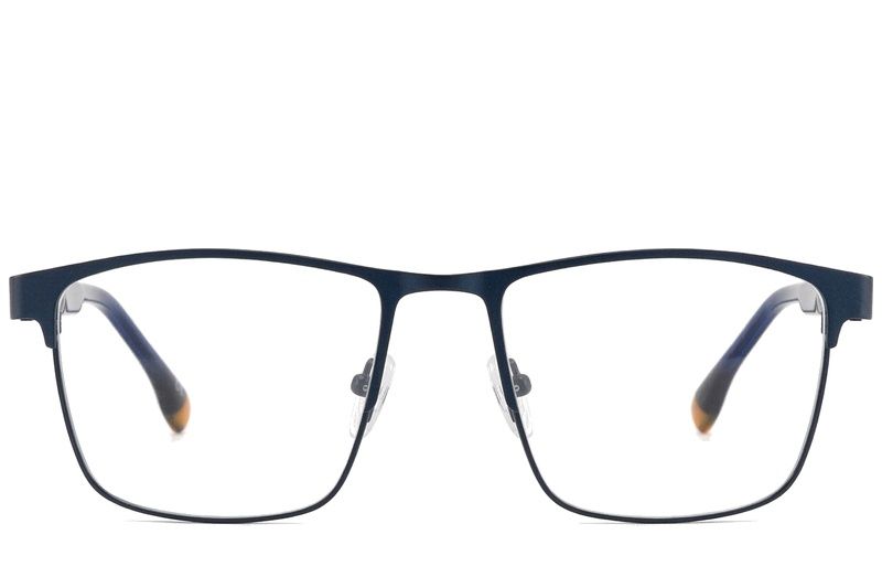 Rectangular Blue Metal Glasses #BS2425-0600