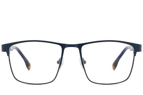Lunettes rectangulaires en métal bleu #BS2425-0600