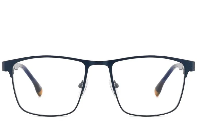 Lunettes rectangulaires en métal bleu #BS2425-0600
