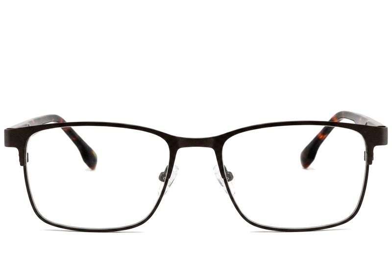 Rectangular Brown Metal Glasses #BS2425-0601