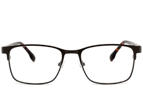 Lunettes rectangulaires en métal brun #BS2425-0601