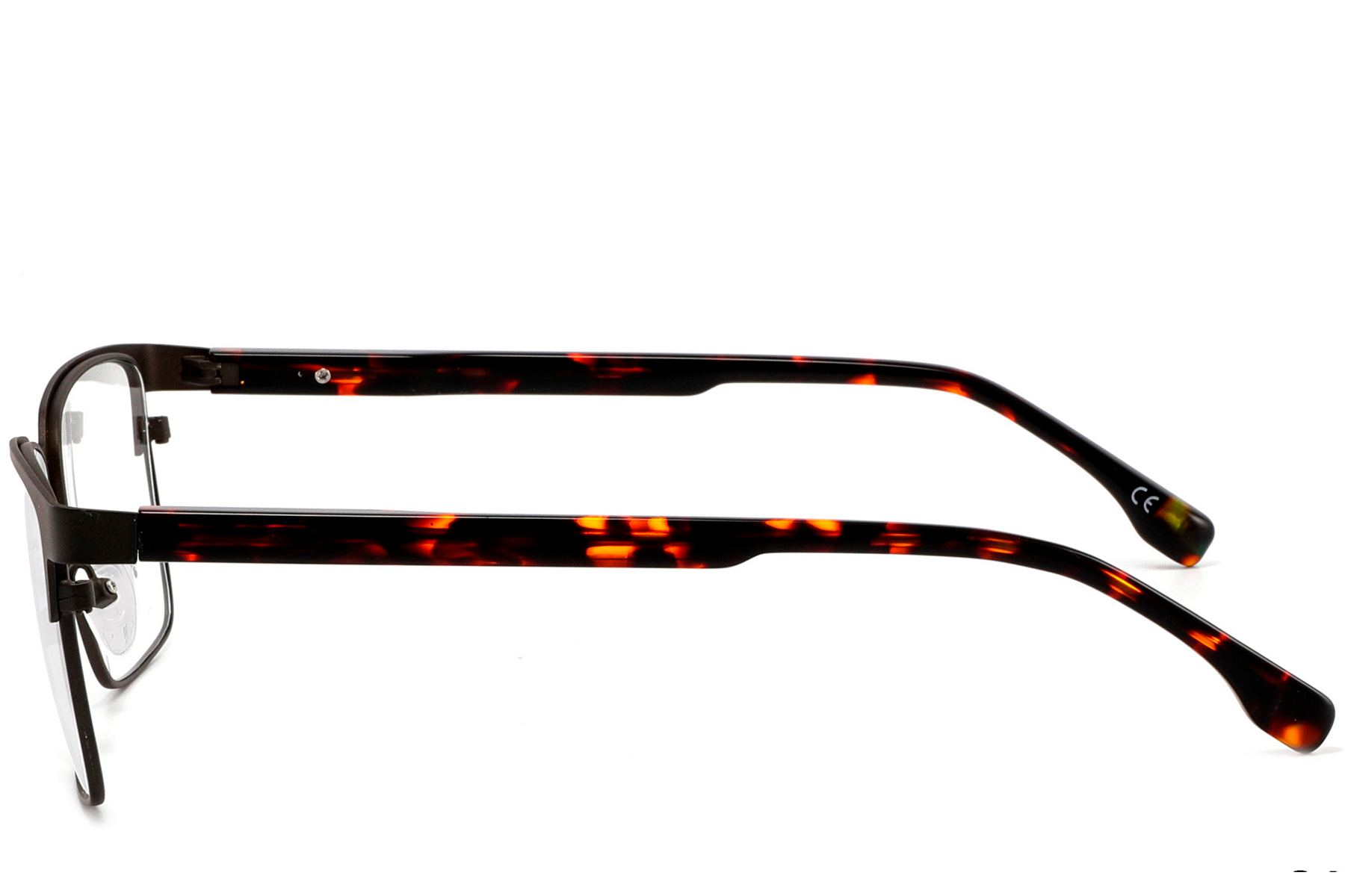 Rectangular Brown Metal Glasses #BS2425-0601