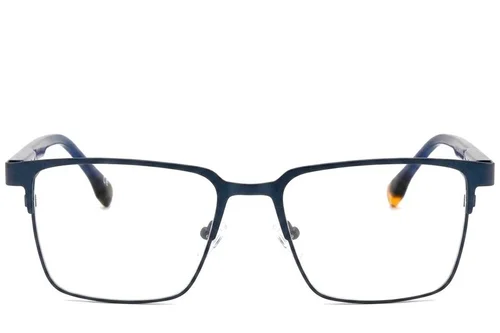 Lunettes rectangulaires en métal bleu #BS2425-0605