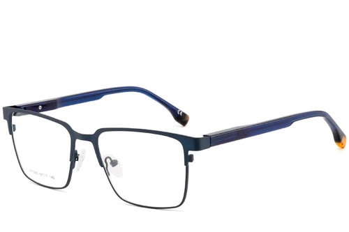 Rectangular Blue Metal Glasses #BS2425-0605