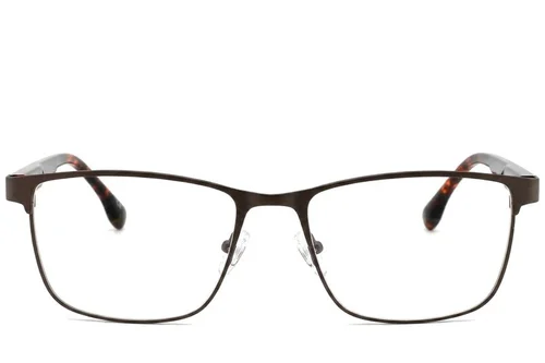 Lunettes rectangulaires en métal brun #BS2425-0606