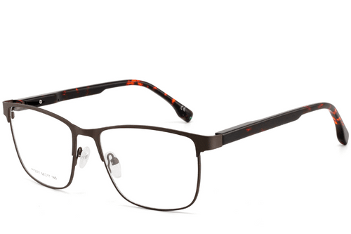 Lunettes rectangulaires en métal brun #BS2425-0606