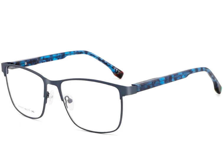 Rectangular Blue Metal Glasses #BS2425-0609