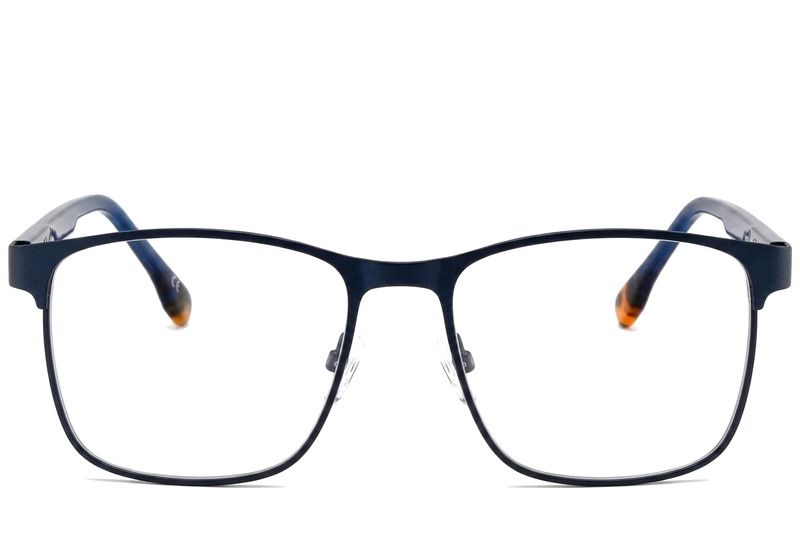 Rechteckige blaue Metallbrille #BS2425-0610