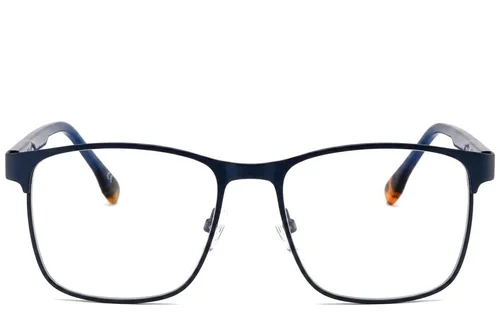 Lunettes rectangulaires en métal bleu #BS2425-0610