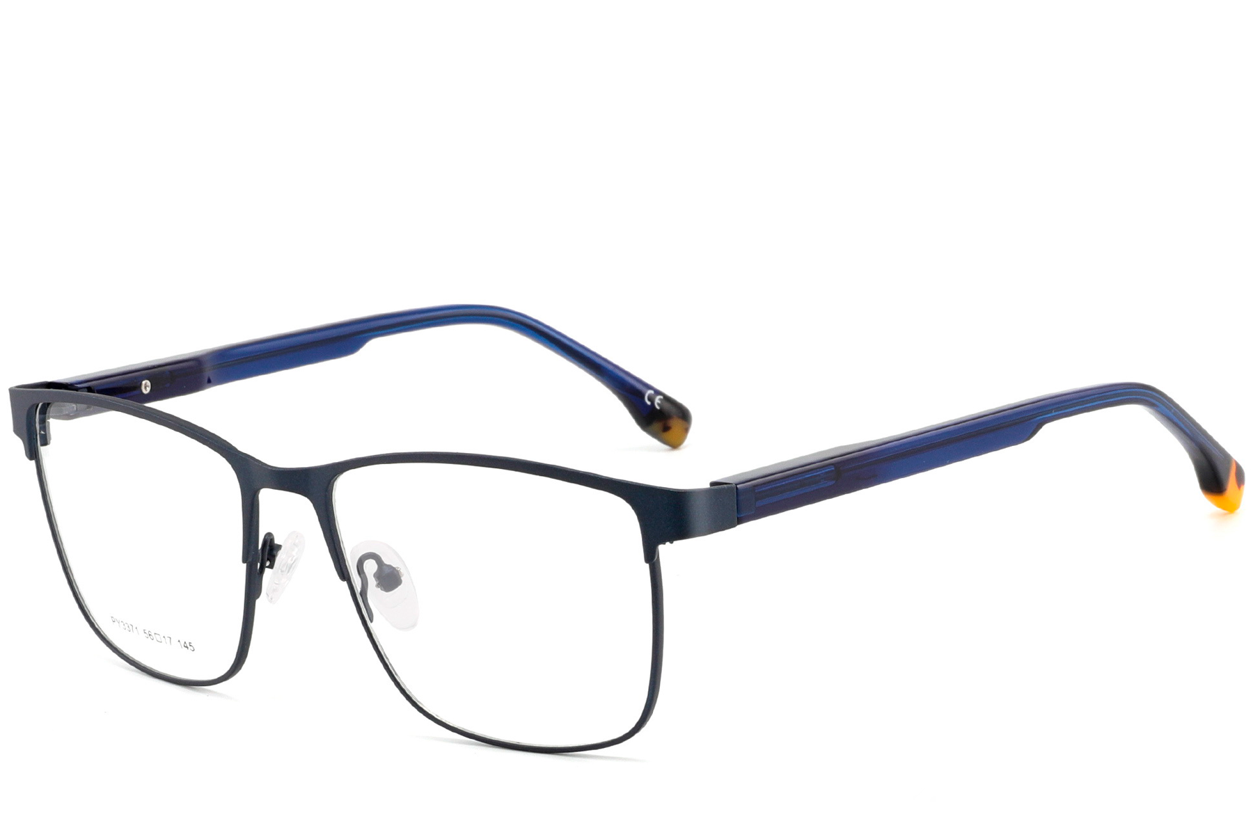 Rechteckige blaue Metallbrille #BS2425-0610