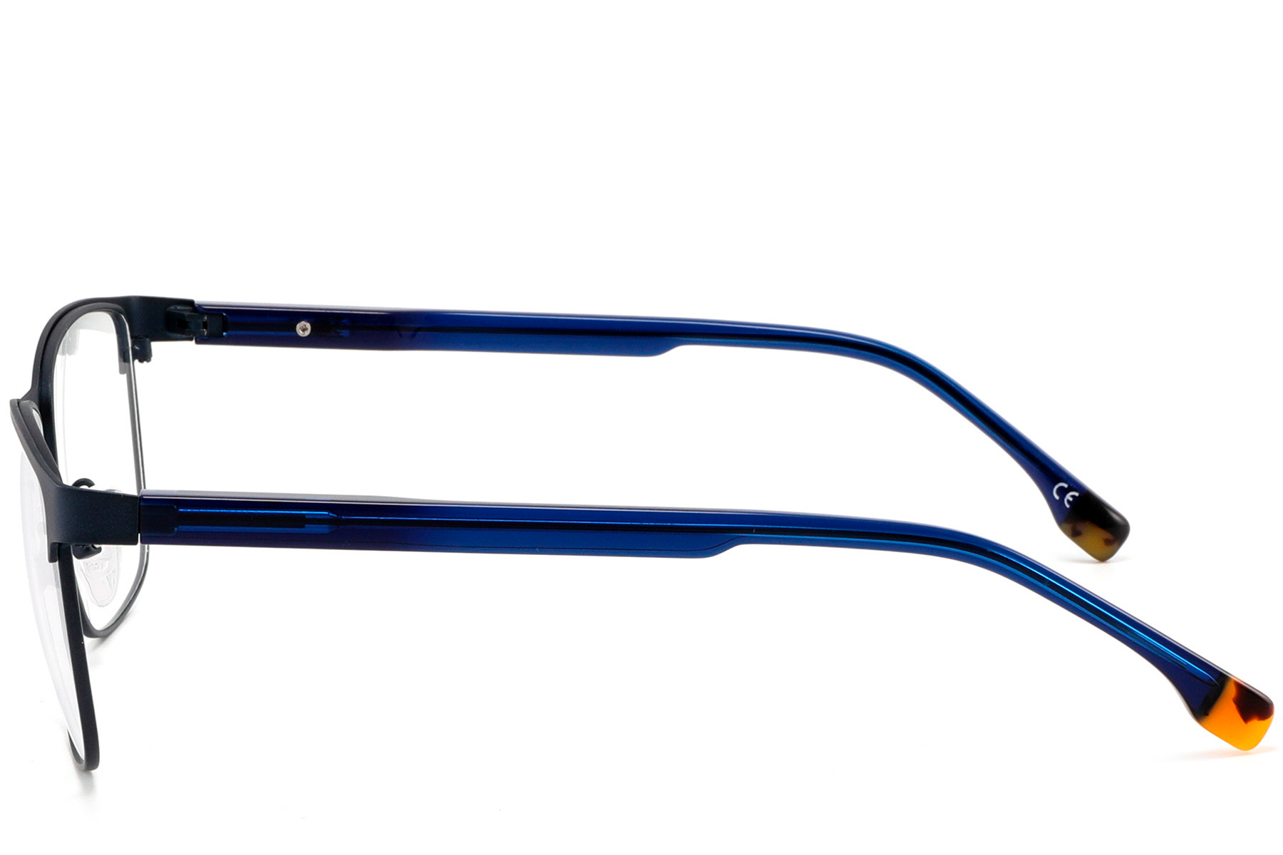 Rechteckige blaue Metallbrille #BS2425-0610