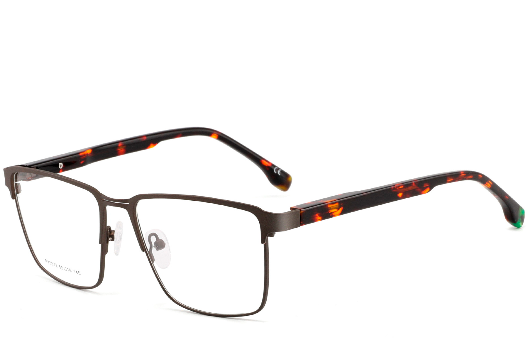 Rectangular Brown Metal Glasses #BS2425-0611