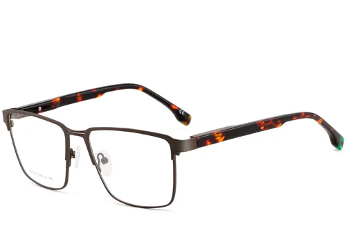 Lunettes rectangulaires en métal brun #BS2425-0611