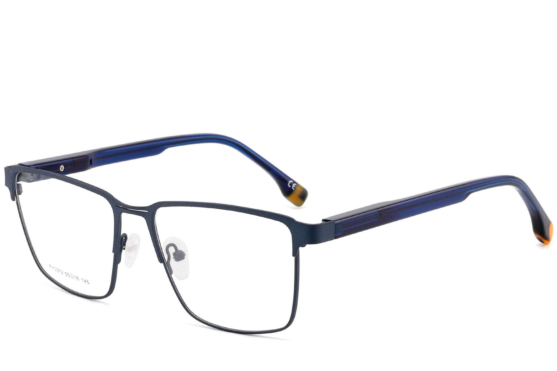 Rectangular Blue Metal Glasses #BS2425-0613