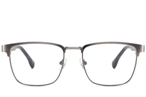 Lunettes rectangulaires en métal argenté #BS2425-0615
