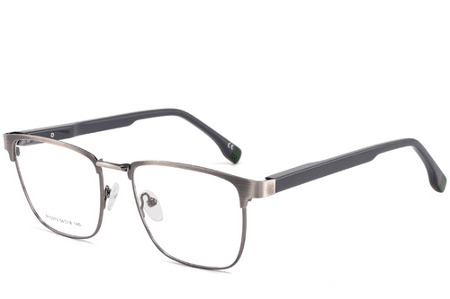 Lunettes rectangulaires en métal argenté #BS2425-0615