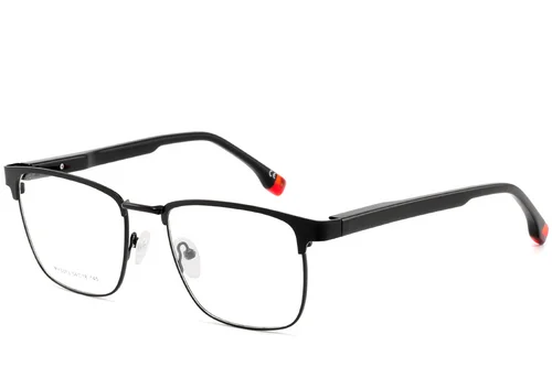 Lunettes rectangulaires en métal noir #BS2425-0616