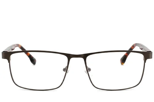 Lunettes rectangulaires en métal brun #BS2425-0619