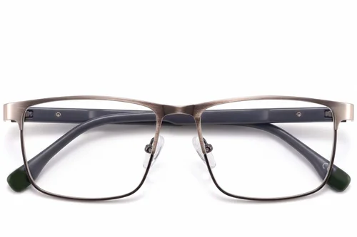 Lunettes rectangulaires en métal argenté #BS2425-0620