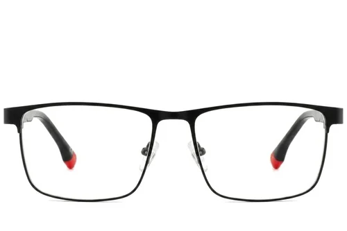 Lunettes rectangulaires en métal noir #BS2425-0621