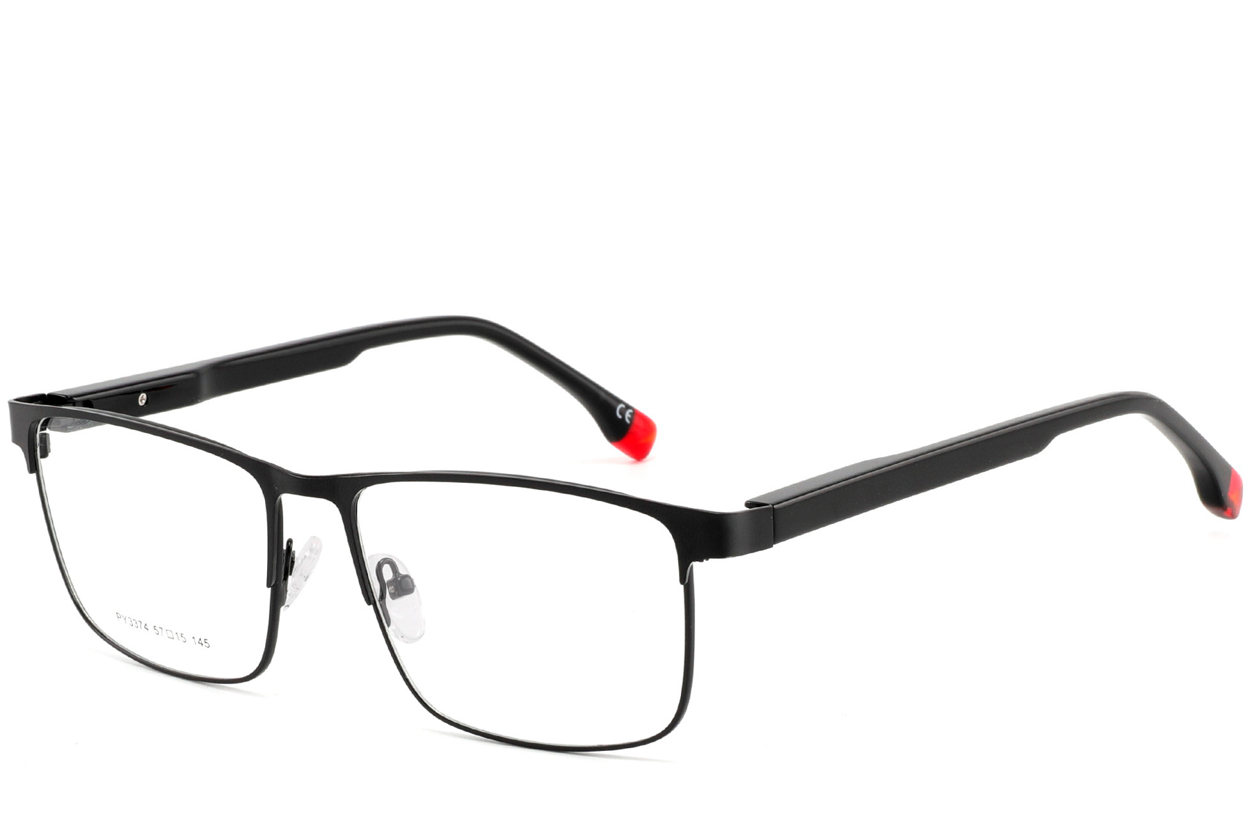 Rectangular Black Metal Glasses #BS2425-0621