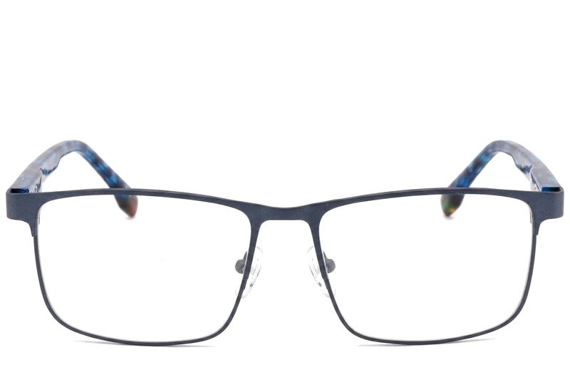 Rectangular Blue Metal Glasses #BS2425-0622