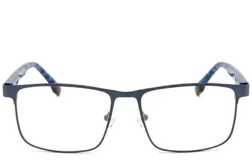 Lunettes rectangulaires en métal bleu #BS2425-0622