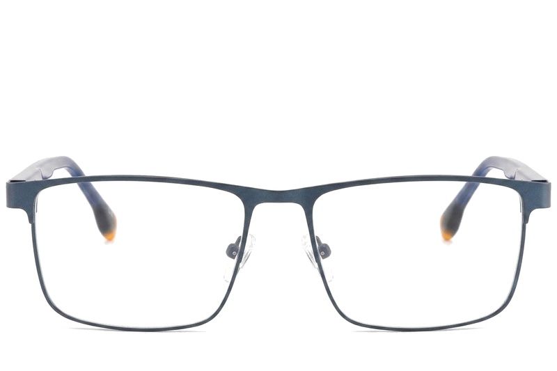 Lunettes rectangulaires en métal bleu #BS2425-0623